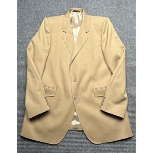 RANCH+TOWN Blazer Mens 44L Brown Western Sport Coat Two Button Cowboy Jacket